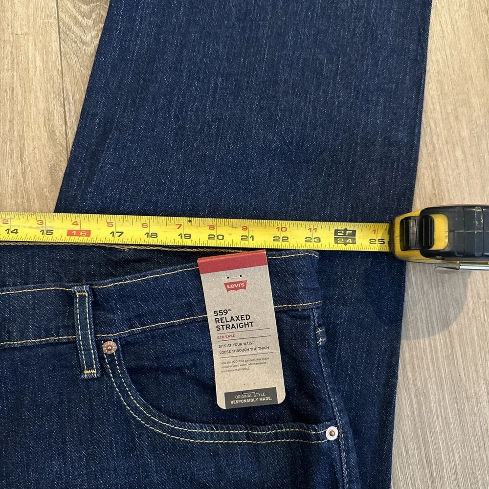 Levi's Jeans Men's Size‎ 46 X 30 Blue 559 Relaxed Straight Leg Dark Wash Cotton